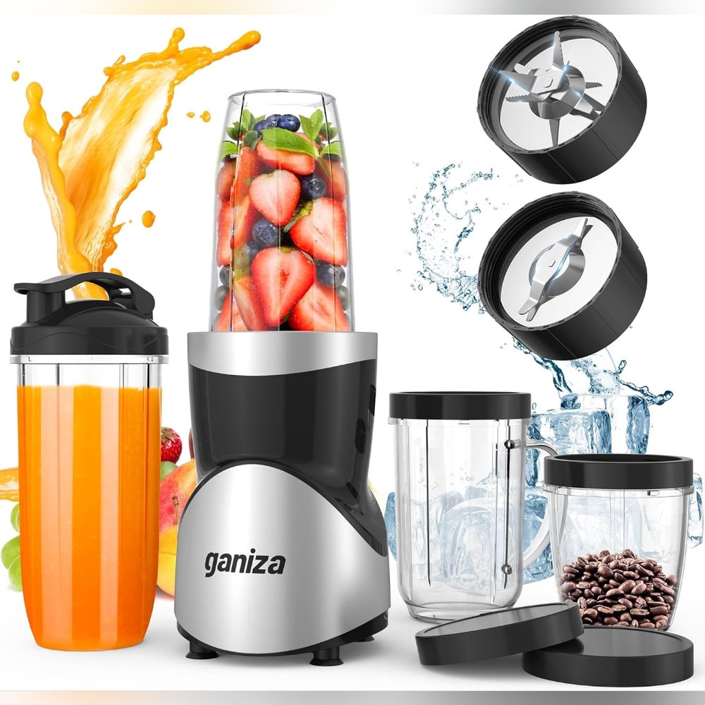 New Ganiza Smoothie Blender & Grinder Combo, with 15 Pieces